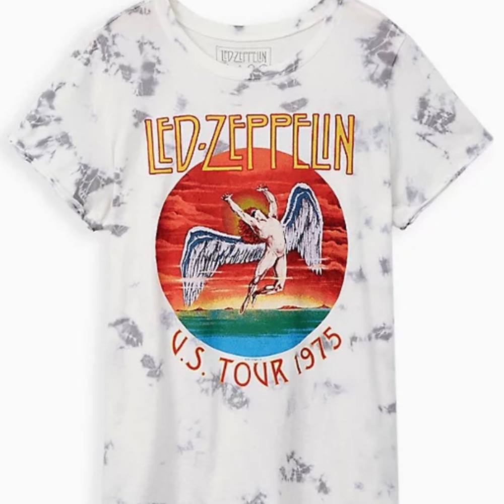 BNWT TORRID LED ZEPPELIN WHITE & BLACK WASH